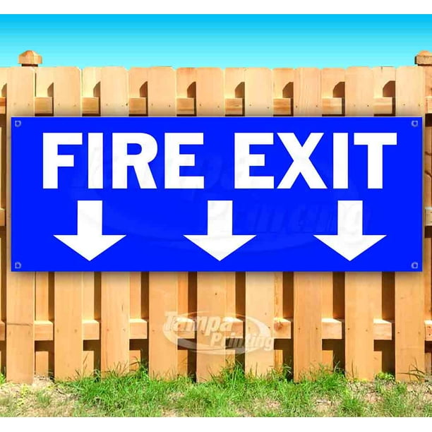 Many Sizes Available Flag, New EXIT 13 oz Heavy Duty Vinyl Banner Sign with Metal Grommets Advertising Store
